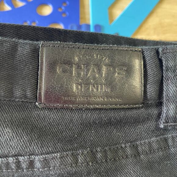 Chaps black jeans denim pants women's 10 cropped  rigid heavy fashionable - Picture 5 of 15